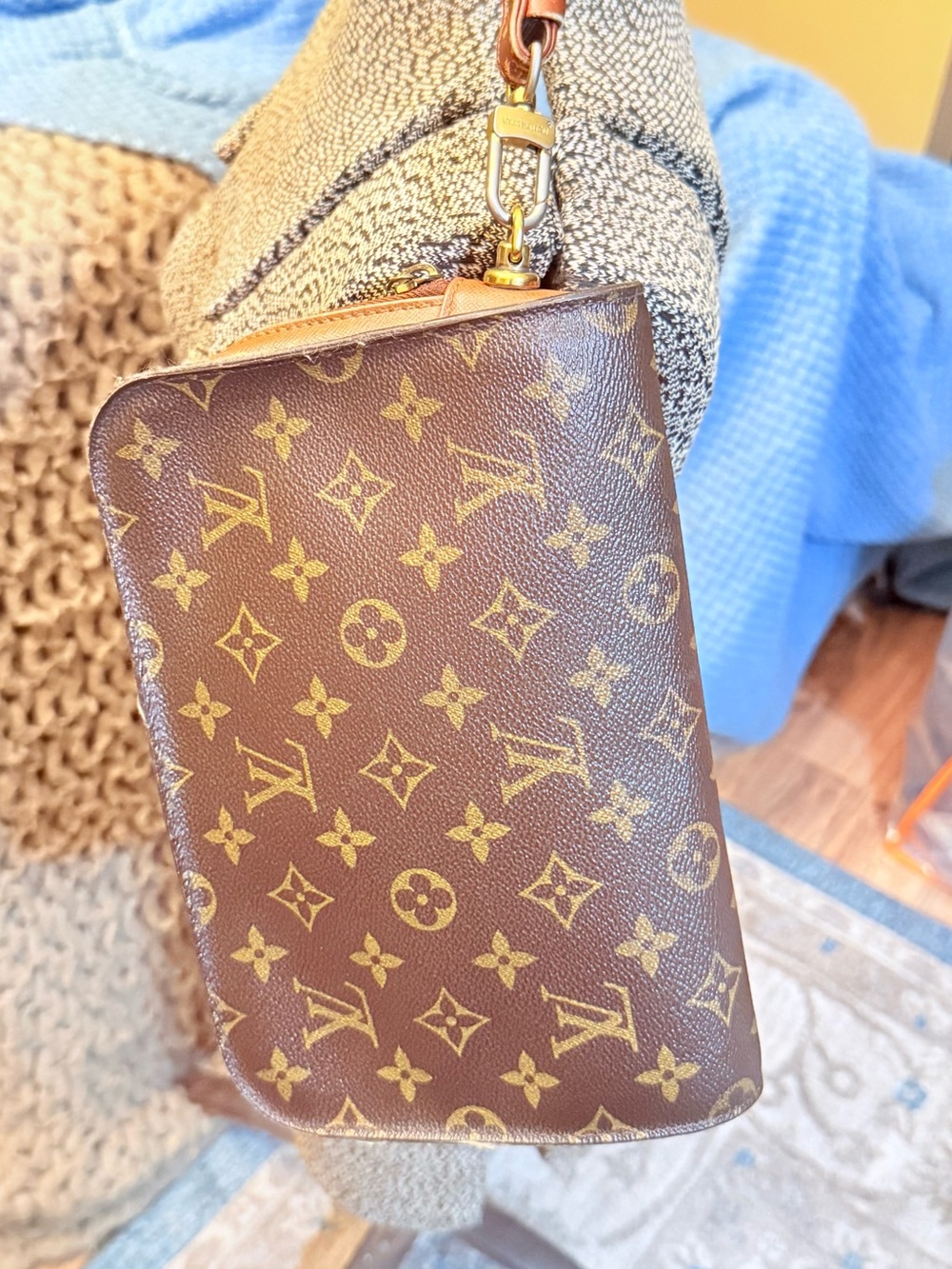 Louis Vuitton Brown Monogram Canvas Orsay Clutch Bag